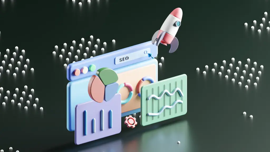 Digital technology and rocket illustration representing white label SEO agency growth