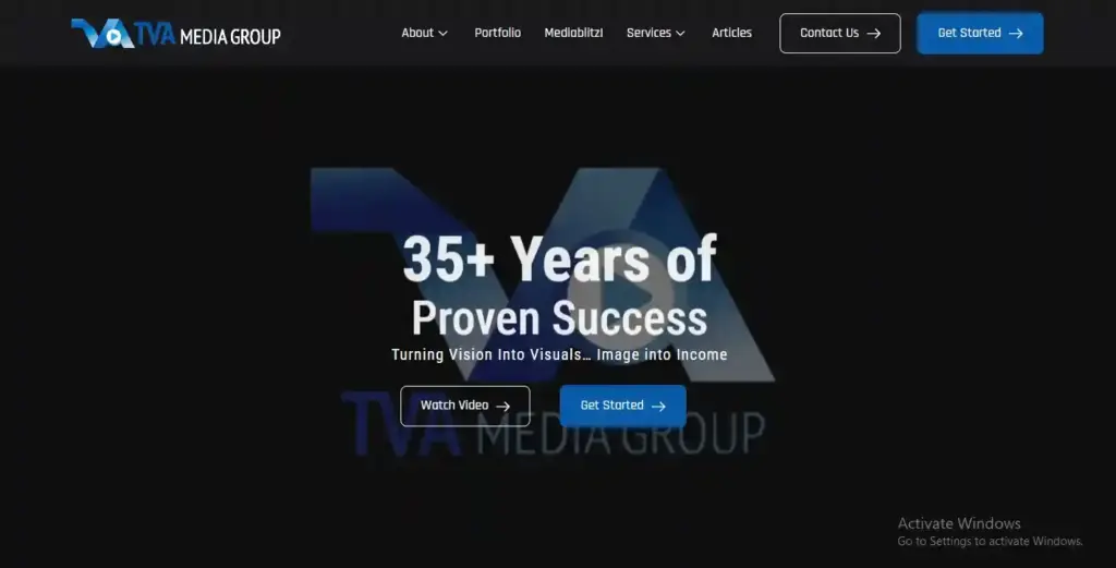 TVA Media Group homepage banner