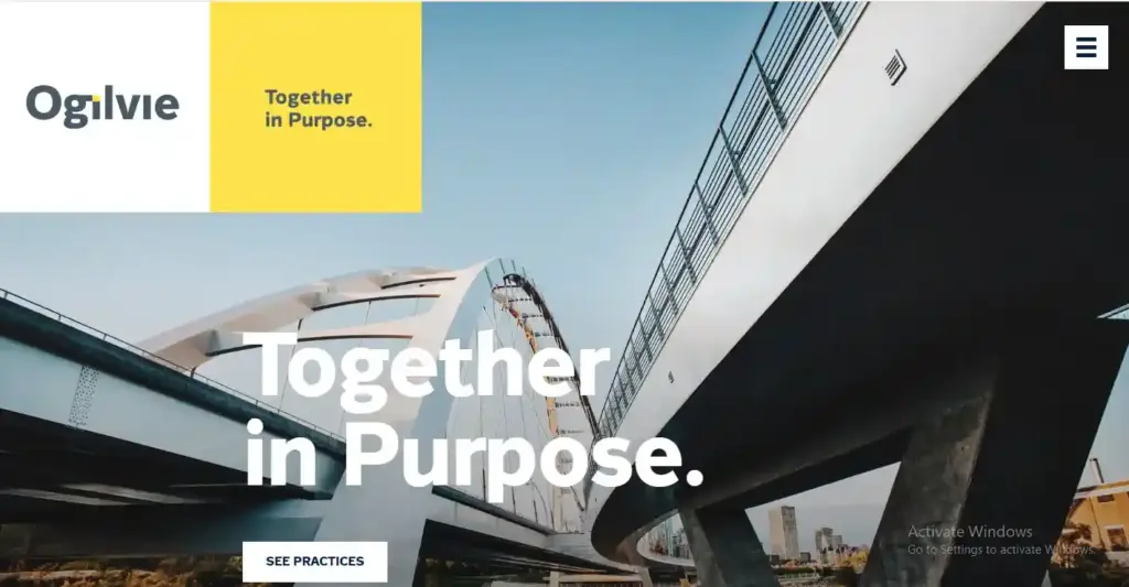 Ogilvie corporate website banner