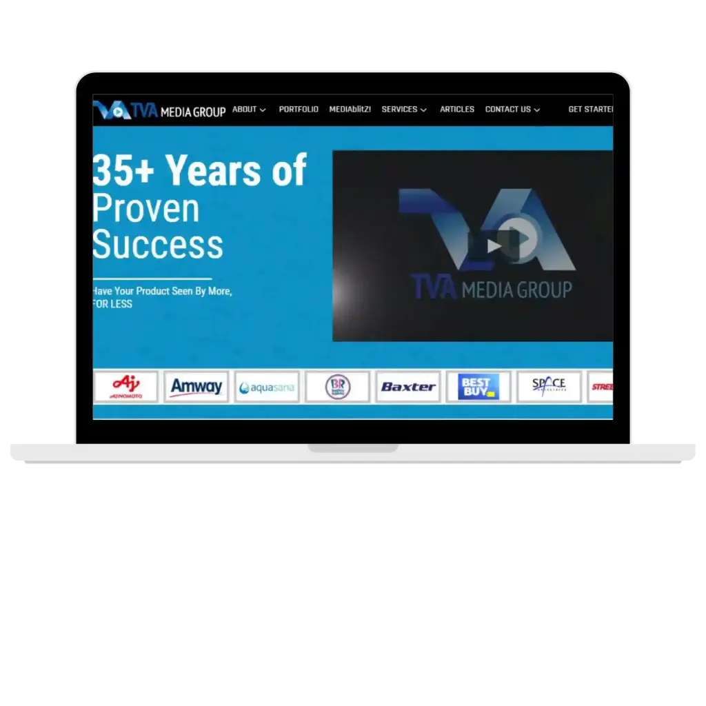 TVA Media Group website homepage