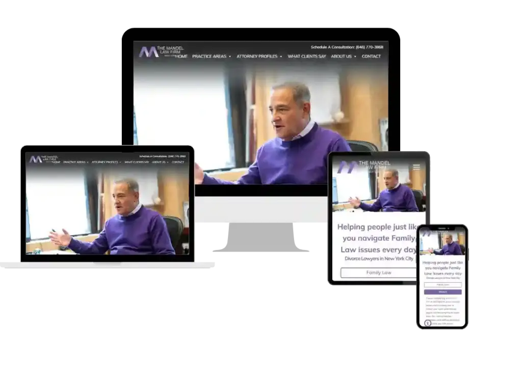 Law firm website on multiple devices