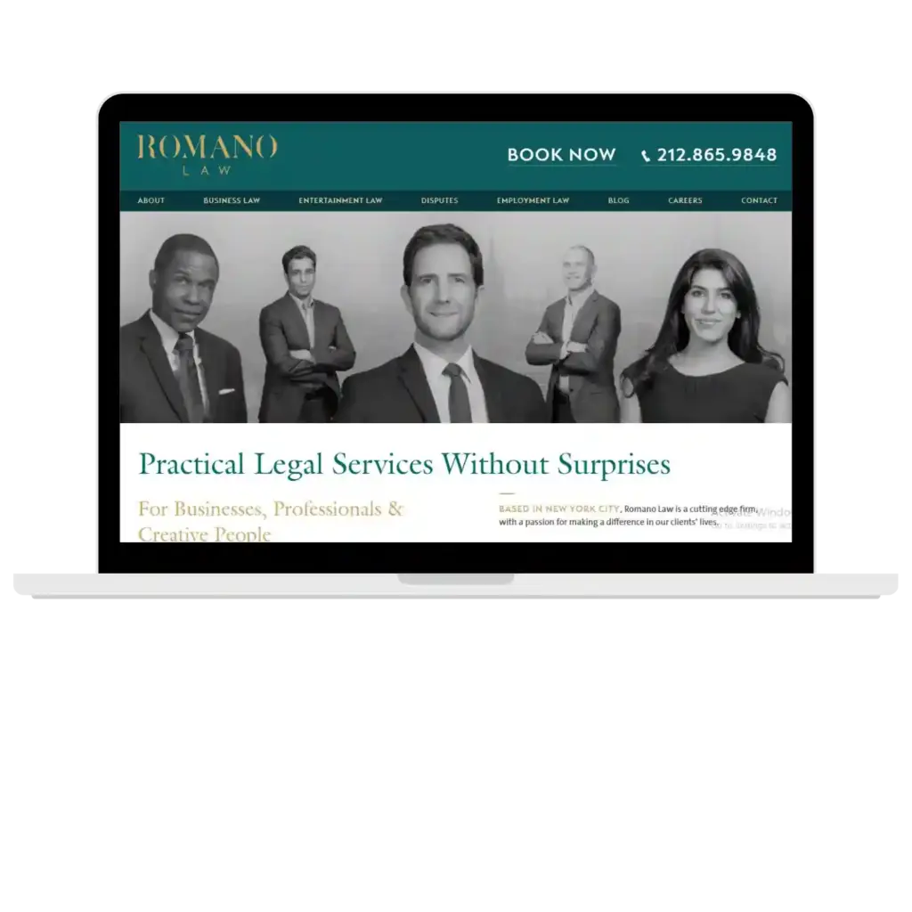 Romano Law firm website
