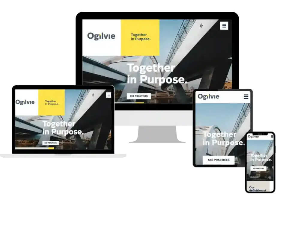 Ogilvie responsive website mockup