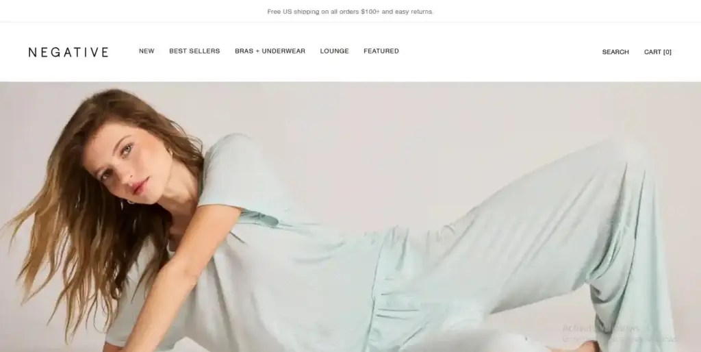Woman in light blue loungewear