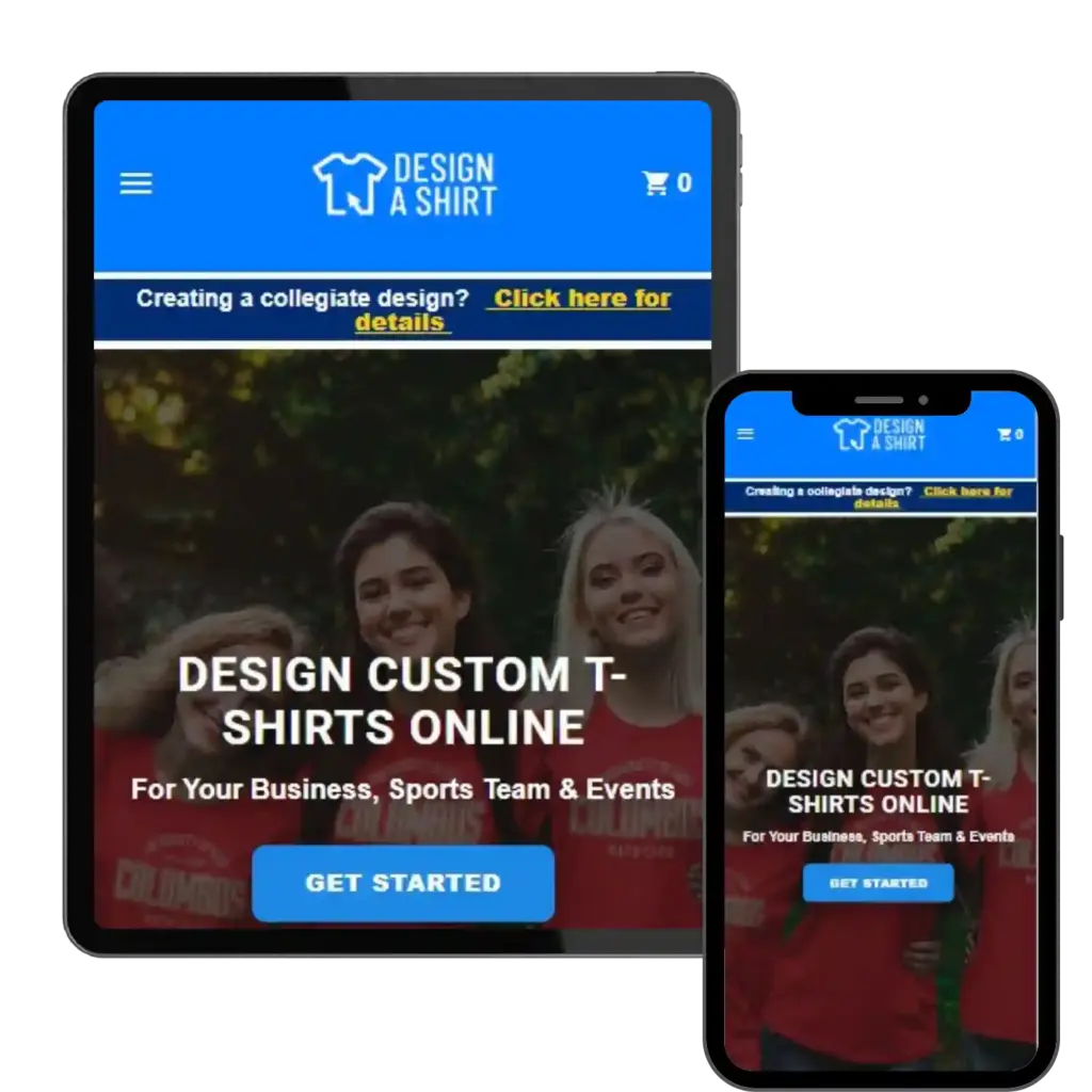 Custom t-shirt design website