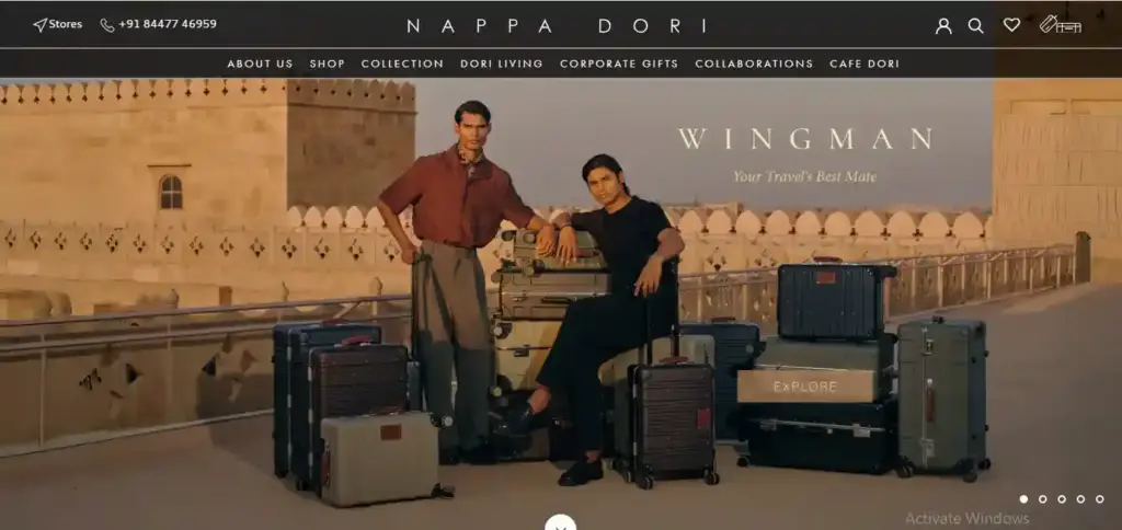 Travel luggage brand hero banner