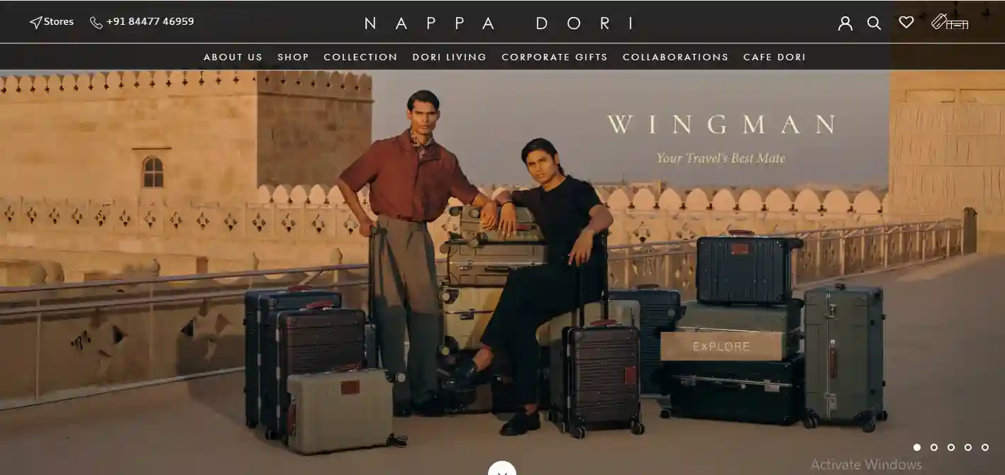 Travel luggage brand hero banner