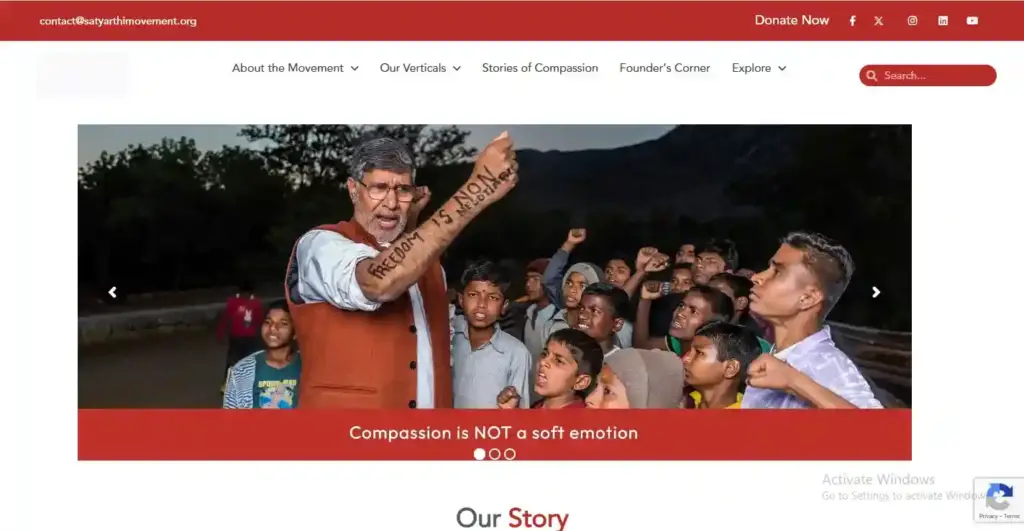 “Compassion movement leader addressing children”