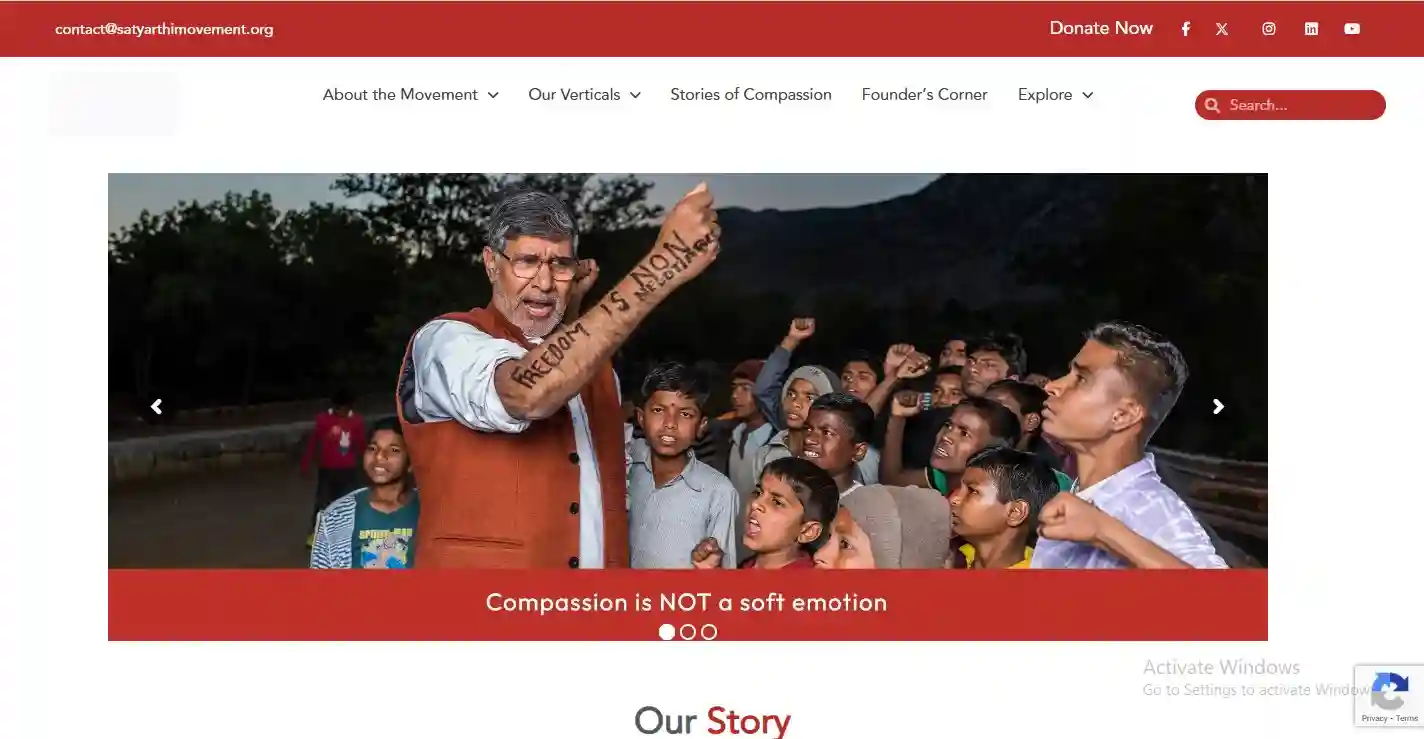 “Compassion movement leader addressing children”