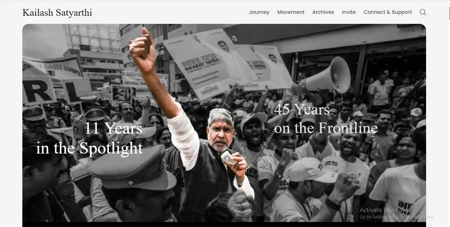 Kailash Satyarthi leading a public movement