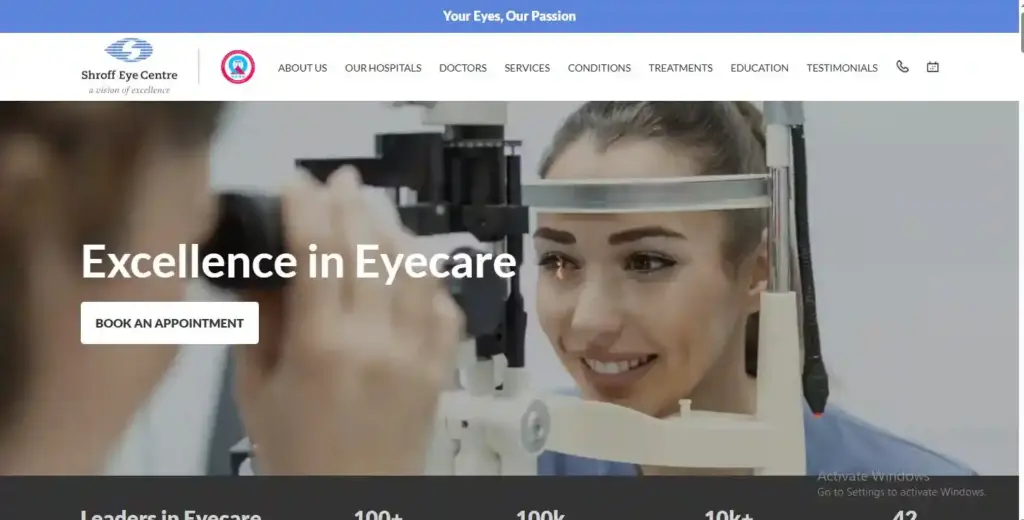 “Eye checkup at Shroff Eye Centre”