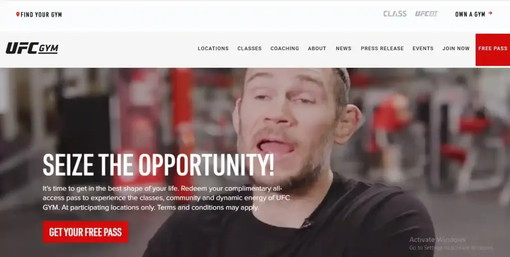 UFC Gym promotional banner