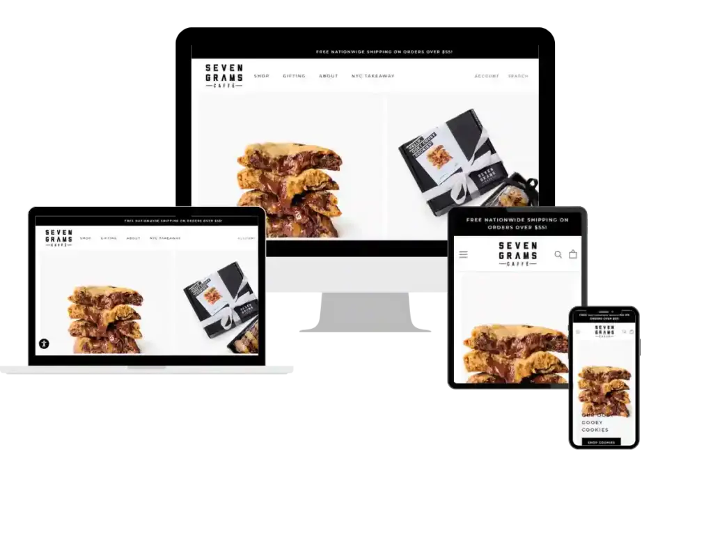 “Seven Grams Caffé responsive website design”