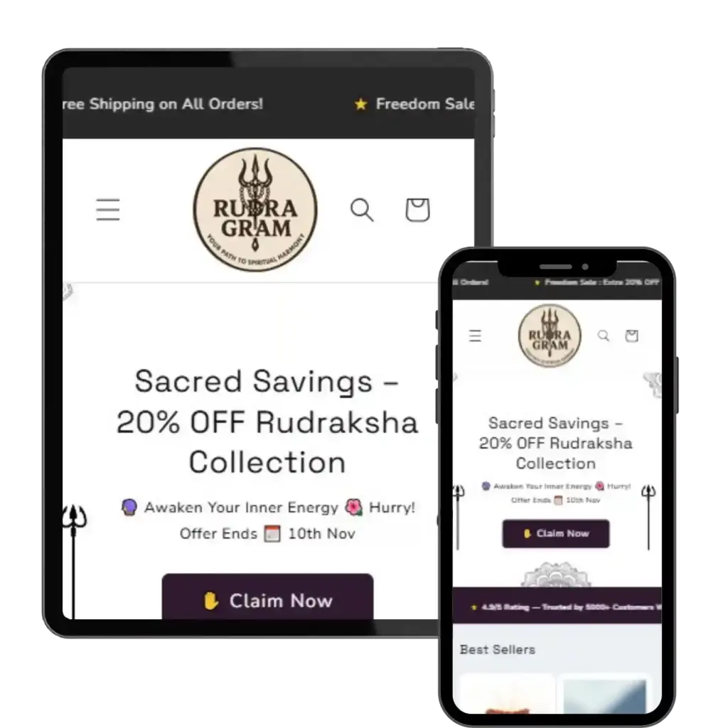 “Mobile-friendly Rudra Gram website banner”