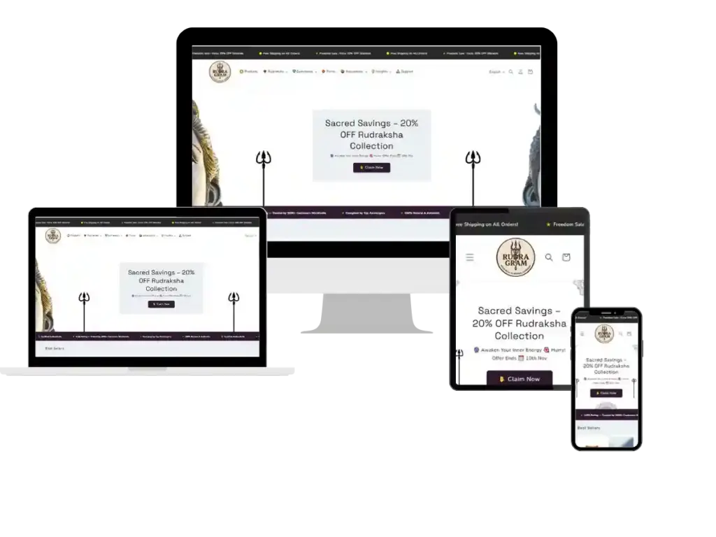 “Responsive e-commerce website on multiple devices”