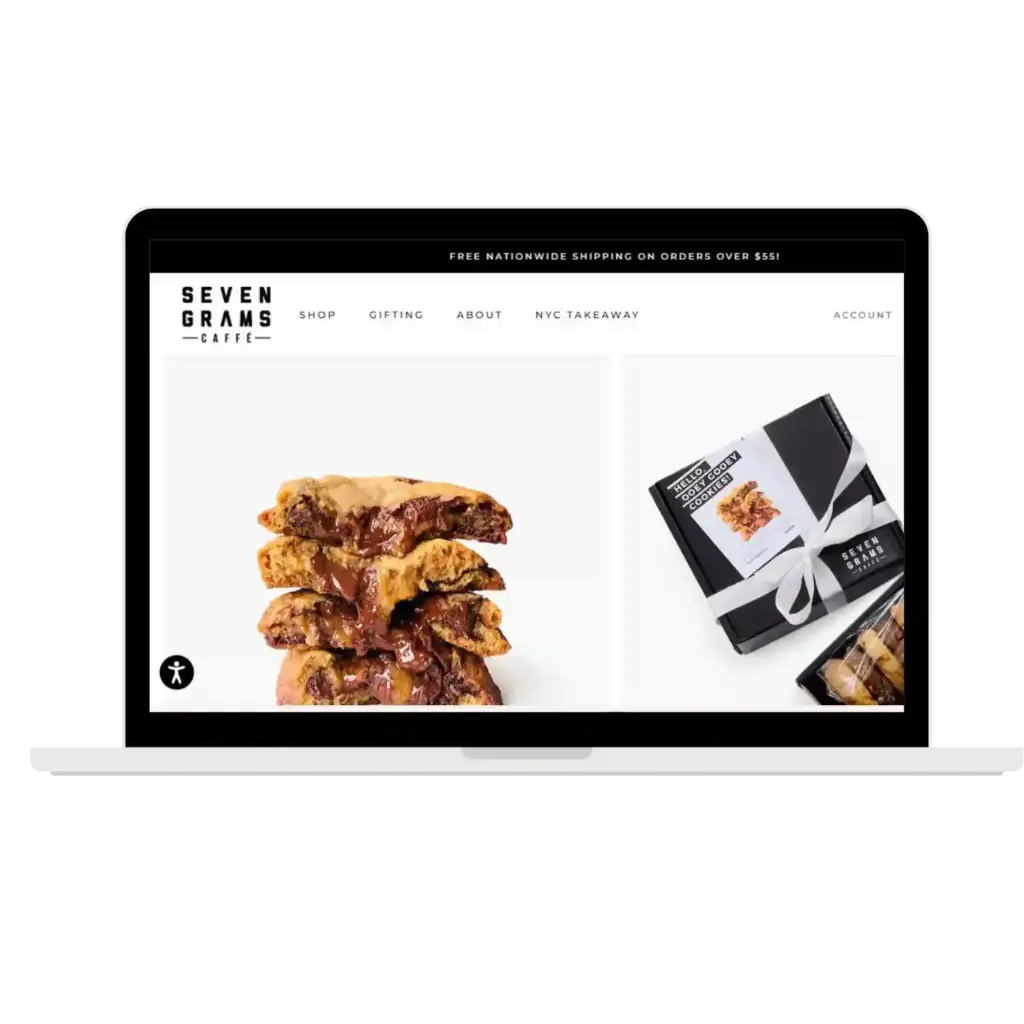 Ecommerce website product display