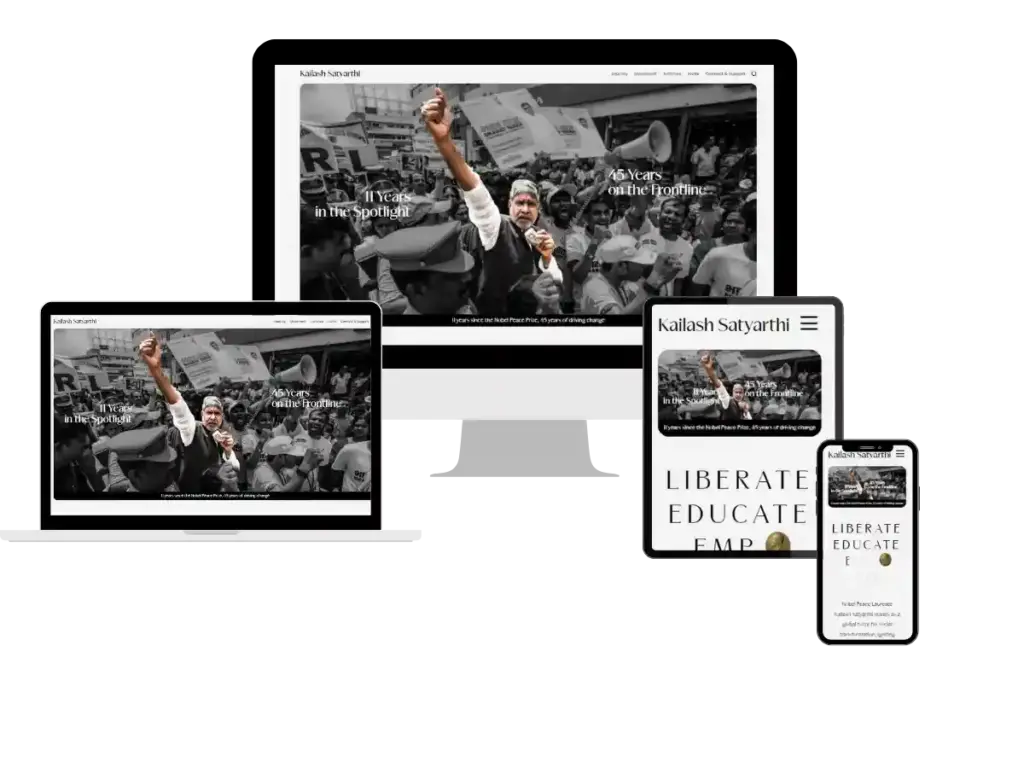 Kailash Satyarthi responsive website design