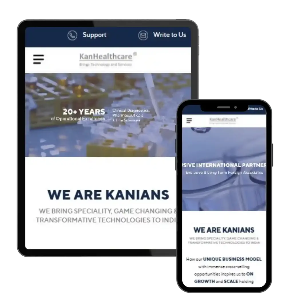 KHC Healthcare mobile website