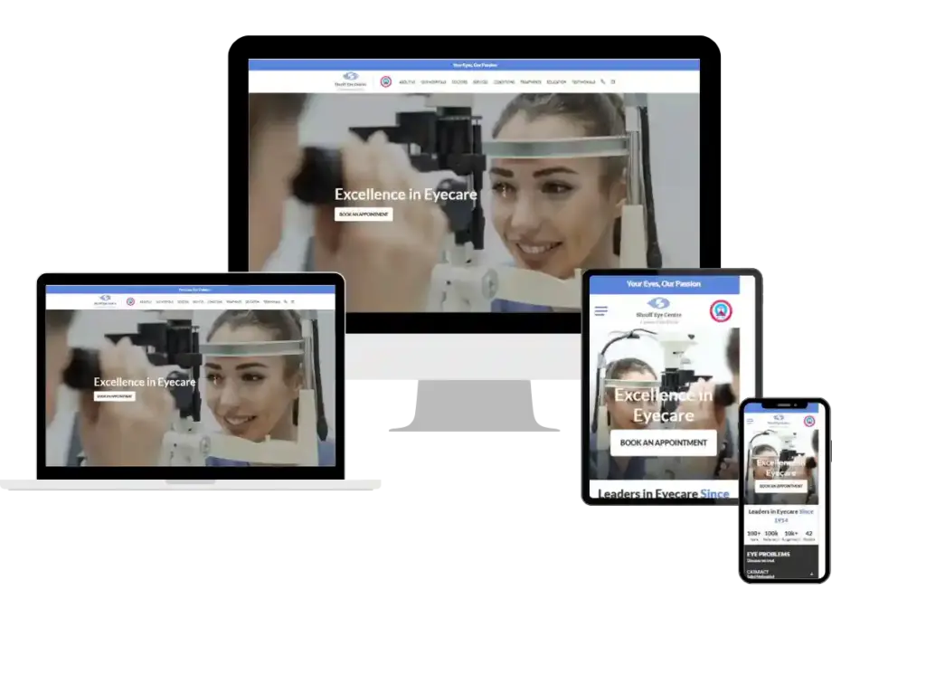 Responsive eye hospital website