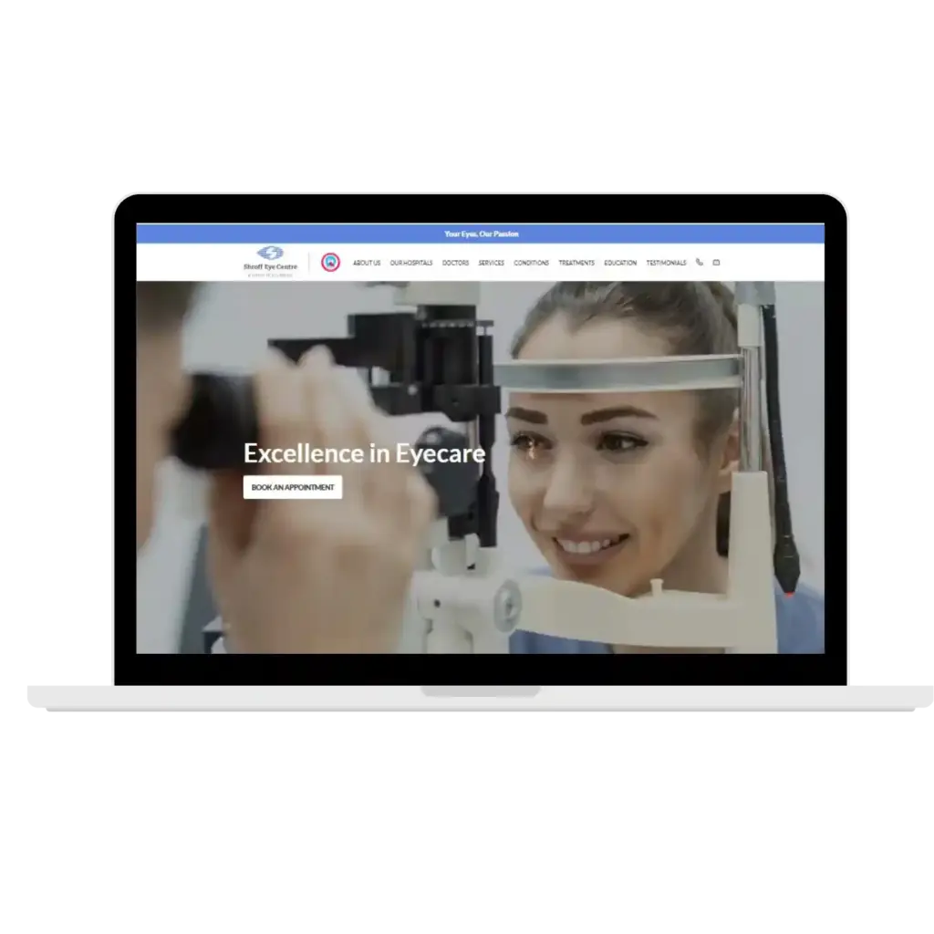 Eye checkup at eye hospital