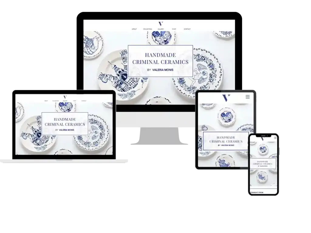 “Responsive ceramics website on devices”