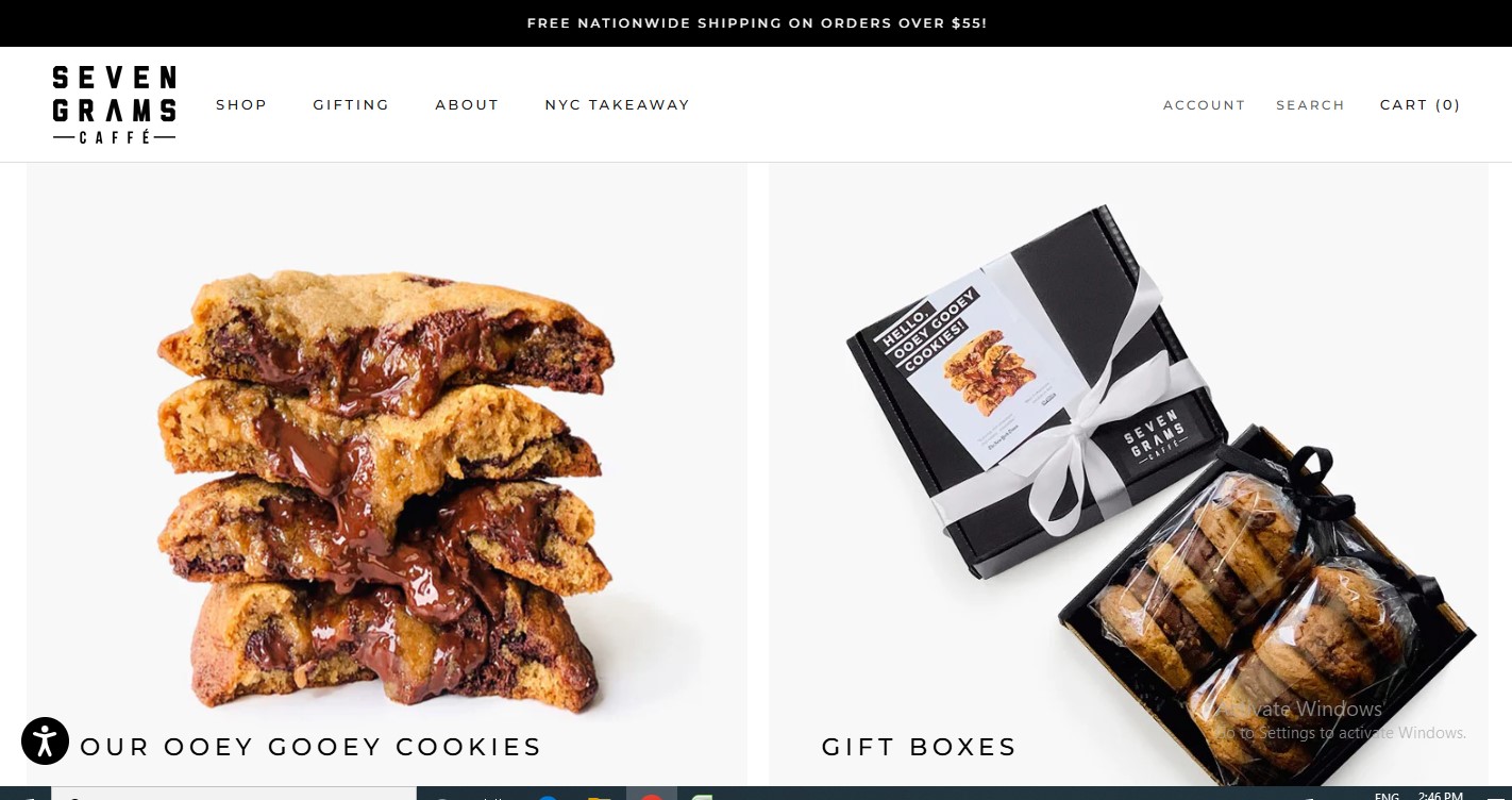 “Seven Grams Caffé cookies and gift boxes”